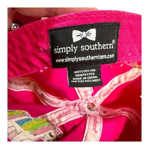 Simply Southern Hot Pink Unicorn "Simply Magical" Embroidered Hat One Size - Picture 6 of 7